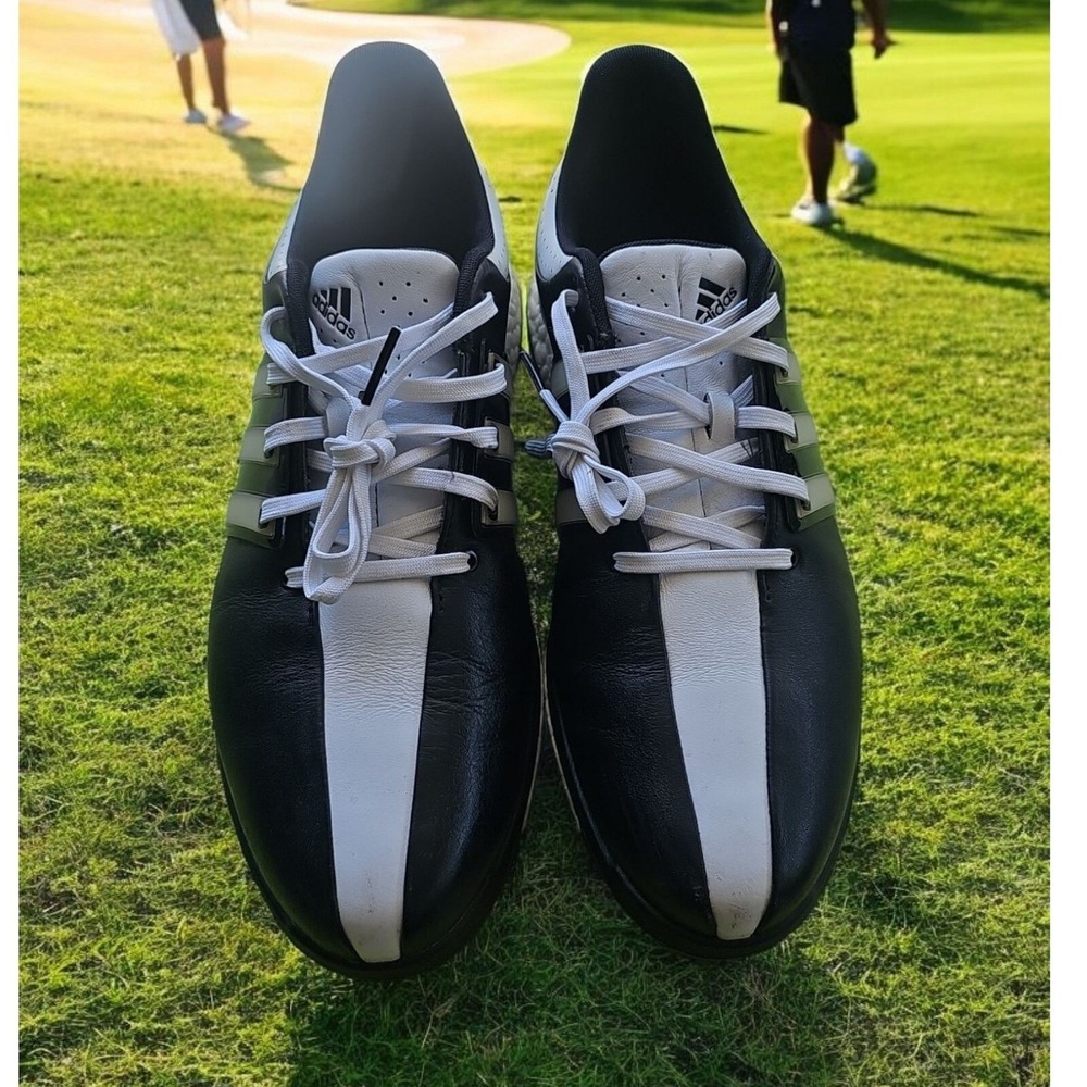 Adidas‎ Golf Tour 360 Shoes Boost Spiked Leather Comfort Performance Black 9.5